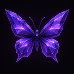 itzpapa - 紫の蝶とロータスフラワーのブランドロゴ